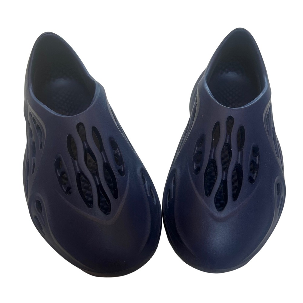 Dark Navy Blue Cut Out Slip On Clogs Sandals Size 39